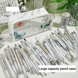Cifeeo-Back To School Gifts Transparent Pencil Case Estuche Lapices Pencilcase Chinese Style Large Capacity Kalemlik Butterfly School Supplies Pencil Pouch