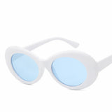 Cifeeo-Cool Sunglasses 2024 Goggle Glasses Oval Sunglasses Ladies Trendy Hot Vintage Retro Sunglasses Women's White Black Eyewear UV