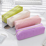 Cifeeo-Back To School Gifts Simple Corduroy Pencil Case Estuches Escolares Pencil Case Girls Cute Stationery Trousses Scolaires School Supplies Pencil Pouch