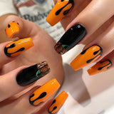 Cifeeo Detachable Manicure Wearable Nail Art Press On Nails purple Glitter French False Nails Long Coffin Fake Nails Full Cover Tips