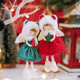 Cifeeo-Cute Girl Angel Christmas Pendant Xmas Tree Hanging Ornaments Christmas Decorations For Home Christmas Dolls Kids Gift Navidad