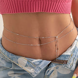 Cifeeo Spring Summer Hot Sale Multi Layer Thin Waist Chain For Women Long Tassel Body Chain Sexy Jewelry Bohemia Beach Vacation Bijoux