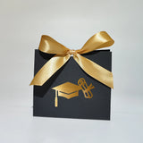 CIFEEO-Graduation Gift Back to School Season Gold Glitter Cap Candy Boxes Graduation Party Favors Box Decorations Gift Chocolate Box for Party Supplies