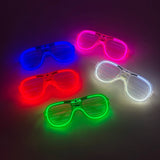 Cifeeo-Halloween Custom Light Up LED Glasses 5 Colors Heart Shape Glow Glasses Glow in The Dark Party Supplies Neon Party Favors for Kids Adults