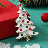 Cifeeo-Christmas gifts Shiny Rhinestone Christmas Brooch For Women Santa Claus Xmas Tree Gloves Snowflake Zircon Badge Corsage New Year Festive Jewelry