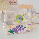 Cifeeo-Back To School Gifts Pencil Case Korean Corduroy Pencil Bag Trousse Large Capacity Stationery Pen Case Estuches School Supplies Cute Pencilcase