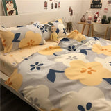 CIFEEO-Spring Summer Bedding Set Euro Bedding Set for Girls Washed Cotton White Bedroom Set Queen Size Bed Sheet Sets Ins Free Shipping Beddings Sets Linen Duvet