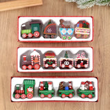 Cifeeo-Christmas Wooden Train Ornament Merry Christmas Decoration For Home 2024 Xmas Kids Gifts Noel Natal Navidad New Year 2024