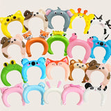 Cifeeo-20Pcs Cute Headband Balloon for Birthday Party Decoration Rabbit Bear Cartoon Animal Balloon Pink Children's Toys Baby Shower