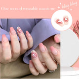 Cifeeo Matte Gradient False Nails With Designs Mid-length Ballerina Coffin Nails Frosted Fake Nails Full Cover Nail Tips Press On Nails