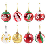 Cifeeo-6Pcs/box 6cm Christmas Ball Ornaments Xmas Tree Hanging Pendant Christmas Decorations for Home 2024 Navidad Natal New Year Gift