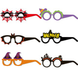 Cifeeo 12pcs Halloween Pumpkin Ghost Bat Shape Paper Glasses Cosplay Novelty Toy EyeGlasses Halloween Costume Party Decoration Eyewear