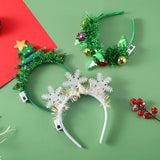 Cifeeo-Christmas Headband with LED Lights Snowflake Xmas Tree Hair Band 2024 Christmas Decorations for Home Girls Women New Year Gifts