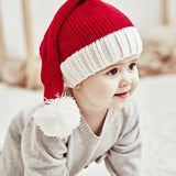 Cifeeo-2024 Knitted Christmas Hat Cute Pompom Adult Child Soft Beanie Santa Cap New Year Party Kids Gift Navidad Natal Noel Decoration