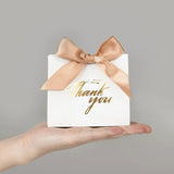 Cifeeo-5/10pcs Thank You Candy Box With Ribbon Small Gift Packing Bag For Christmas Wedding Baby Shower Birthday Party gift for guests