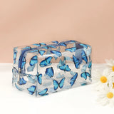 Cifeeo-Back To School Gifts Butterfly Transparent Pencil Case Stationery Trousse Large Capacity Pen Case Make Up Bag Estuche School Supplies Pencil Pouch