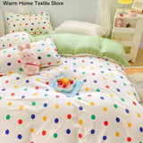Cifeeo-INS Style Bedding Boys Girls Twin Queen Size Duvet Cover Set Flat Sheet Pillowcase Bed Linen Kids Adult Fashion Home Textile