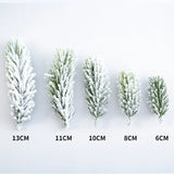 Cifeeo-20/10pcs Artificial Cedar Snow Pine Branches Christmas Tree Wedding Decorations DIY Desktop Living Room Home Kitchen Faux Plants