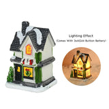 Cifeeo-Christmas LED Light Wooden House Luminous Cabin Merry Christmas Decorations for Home DIY Xmas Tree Ornaments Kids Gift New Year