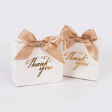 Cifeeo-5/10pcs Thank You Candy Box With Ribbon Small Gift Packing Bag For Christmas Wedding Baby Shower Birthday Party gift for guests