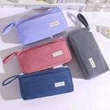 Cifeeo-Back To School Gifts Corduroy Pencil Case Cute Stationery Pencil Case Girls Large Capacity Pencilcase School Supplies Estuche Escolar Pencil Pouch