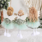 1PC Cute Christmas Angel Purple Green Doll Pendant Ornaments for Home Christmas Party Xmas Tree Ornaments Kids Gifts Decorations