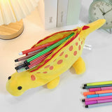 Cifeeo-Back To School Gifts Dinosaurs Plush Pencil Case School Supplies Pen Case Estuche Escolar Pencilcase Trousse Scolaire Kawaii Stationery Pencil Pouch