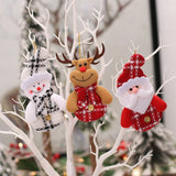 Cifeeo-2024 Happy New Year Xmas Ornaments Diy Xmas Gift Santa Claus Snowman Tree Pendant Doll Hang Decorations for Navidad Home Decor