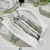 Cifeeo-Back To School Gifts Transparent Pencil Case Estuche Lapices Pencilcase Chinese Style Large Capacity Kalemlik Butterfly School Supplies Pencil Pouch