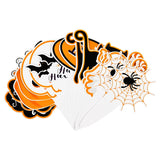 Cifeeo-16-48pcs Halloween Cupcake Toppers Pumpkin Ghost Bat Cake Flag Dessert Cake Decorations Kids Halloween Birthday Party Supplies