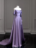 Cifeeo-back to school outfits nye outfits Valentine's Day outfits Vintage A Line Off The Shoulder Satin Prom Dresses Long Evening Gown Formal Party Dress CIF2199