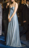 Cifeeo-back to school outfits nye outfits Valentine's Day outfits Simple A-Line Sweetheart Blue Satin Long Prom Dresses Formal Evening Dress CIF1390