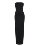 Cifeeo-back to school outfits nye outfits Valentine's Day outfits Sexy Sheath Strapless Sequin Floor Length Black Evening Dress Prom Dresses CIF1723