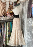 Cifeeo-back to school outfits nye outfits Valentine's Day outfits Vintage Fashion Mermaid Strapless Floor Length Champagne Lace Evening Dress Prom Dresses CIF1875