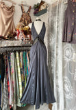 Cifeeo-back to school outfits nye outfits Valentine's Day outfits Vintage Fashion Mermaid Straps Floor Length Gray Satin Evening Dress Prom Dresses CIF1877