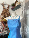 Cifeeo-back to school outfits nye outfits Valentine's Day outfits Vintage Fashion Mermaid Spaghetti Straps Blue Floor Length Evening Dress Prom Dresses CIF1880