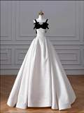 Cifeeo-back to school outfits nye outfits Valentine's Day outfits Vintage Fashion A line Straps White Satin Floor Length Evening Dress Prom Dresses CIF1912