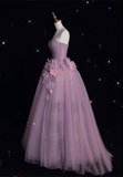 Cifeeo-back to school outfits nye outfits Valentine's Day outfits Classy Ball Gown Strapless Lilac Tulle Party Dress Long Prom Dress Evening Dresses CIF1933