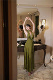 Cifeeo-back to school outfits nye outfits Valentine's Day outfits Drop Neck Silk Maxi Dress Wedding Guest Dress Prom Dresses Evening Gowns CIF1997