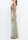Cifeeo-back to school outfits nye outfits Valentine's Day outfits Pretty Mermaid V Neckline Long Yellow Satin Party Dresses Prom Dresses CIF2039