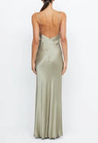 Cifeeo-back to school outfits nye outfits Valentine's Day outfits Pretty Mermaid V Neckline Long Yellow Satin Party Dresses Prom Dresses CIF2039