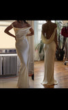 Cifeeo-back to school outfits nye outfits Valentine's Day outfits Gorgeous Mermaid Off The Shoulder Floor-length Satin Evening Dress Prom Dresses CIF2041