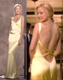 Cifeeo-back to school outfits nye outfits Valentine's Day outfits Gorgeous Mermaid Spaghetti Straps Floor Length Yellow Evening Dress Backless Prom Dresses CIF2047