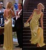 Cifeeo-back to school outfits nye outfits Valentine's Day outfits Gorgeous Mermaid Spaghetti Straps Floor Length Yellow Evening Dress Backless Prom Dresses CIF2047