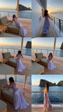 Cifeeo-back to school outfits nye outfits Valentine's Day outfits Classy Mermaid High Neckline Lilac Long Evening Dress Prom Dresses CIF2062