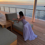 Cifeeo-back to school outfits nye outfits Valentine's Day outfits Classy Mermaid High Neckline Lilac Long Evening Dress Prom Dresses CIF2062