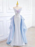 Cifeeo-back to school outfits nye outfits Valentine's Day outfits Pretty Mermaid Sweetheart Sequin Long Prom Dress Evening Dress Formal Dress CIF2131