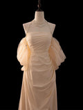 Cifeeo-back to school outfits nye outfits Valentine's Day outfits Pretty Mermaid Off The Shoulder Short Sleeves Long Prom Dress Evening Dress Formal Dress CIF2142