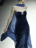 Cifeeo-back to school outfits nye outfits Valentine's Day outfits Pretty Mermaid Sweetheart Royal Blue Long Prom Dress Evening Dress Formal Dress CIF2151