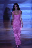 Cifeeo-back to school outfits nye outfits Valentine's Day outfits Pretty Mermaid Square Neckline Pink Sequin Long Prom Dress Evening Dress Formal Dress CIF2156